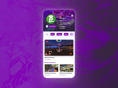 DailyUI #006 || USER PROFILE app branding challenge dailychallenge dailyui design profile twitch ui ux video games