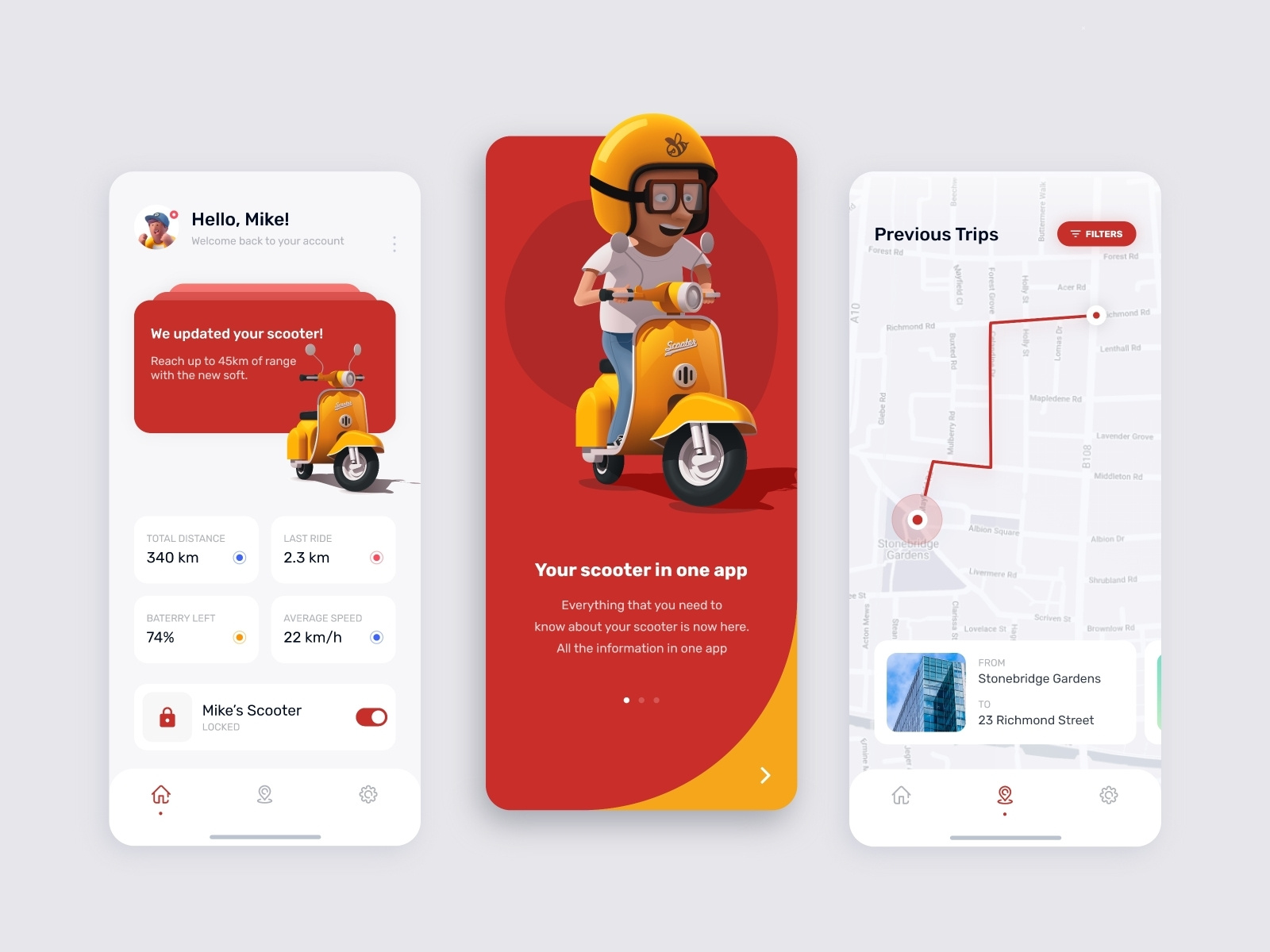 Scooter Mobile App by Brand My Plan on Dribbble
