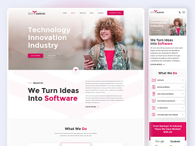 Tech Homepage @dailyui adverting brand design fashion designer homepage homepage design illustration logo ui