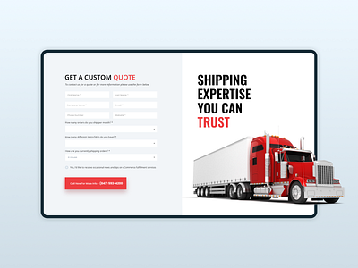Trucking Experience LP @dailyui adverting brand design fashion designer homepage homepage design illustration logo trucking ui