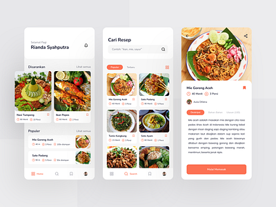 Traditional Food Recipes App Design