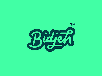 Bidjeh Logo branding brush design flat logo hand lettering handlettering logo rianda rianda design typography