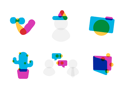 Aquamarine Iconography blend mode branding design icons illustration multiply overlay vector web website