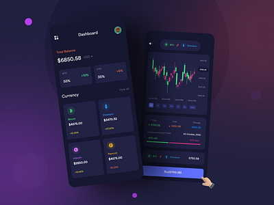 Crypto Mobile Responsive Trading Dashboard