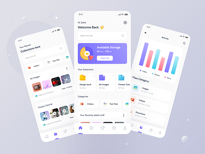 Jeofile Ultimate file and task management app animation calender clean file management file manager interaction ios management app minimal product task list typogaphy uxui