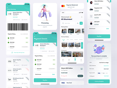 Tamara Fin-tech App UI Components and Screens app buy now pay later clean apps dashboard fintech full app minimal app money management payment payment process soft colors tamara ui cards ui components ux design