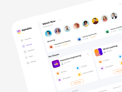 AlphaEdu Course Screen UI by Khondokar Likhon on Dribbble