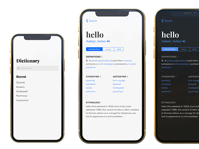 Minimal Dictionary App