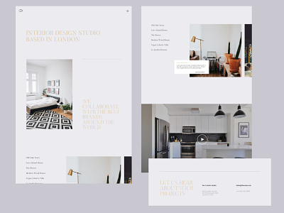 Interior design studio minimalism design layout minimalism simple ui