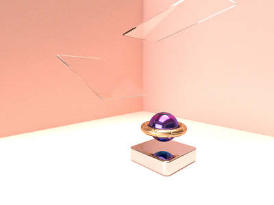 3D orb experience 3d adobe dimension color design minimalism simple