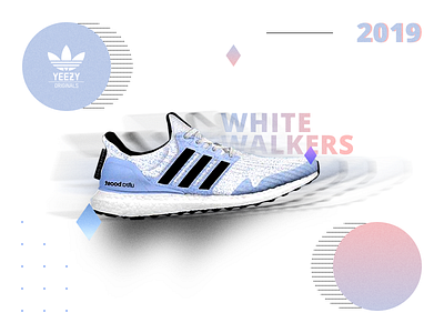 Adidas X GoT - White Walkers Yeezy ad adidas branding collector fashion got grid layout mode poster shoes yeezy
