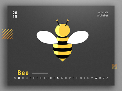 Animals Alphabet - Bee ai alphabet animal animal alphabet icon minimalism simple