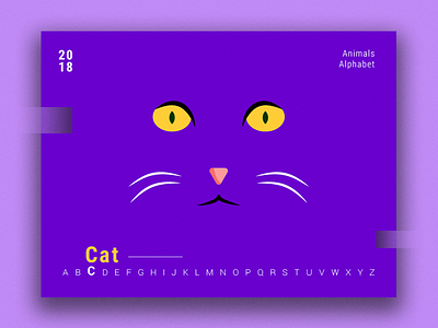 Animals Alphabet - Cat ai alphabet animal animal alphabet icon minimalism simple