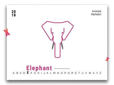 Animals Alphabet - Elephant