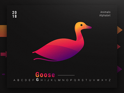 Animals Alphabet - Goose ai alphabet animal animal alphabet icon minimalism simple