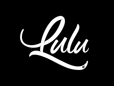 Lulu black lettering lulu white