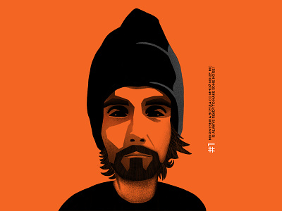 NOIZE MC blackandorange design illustration