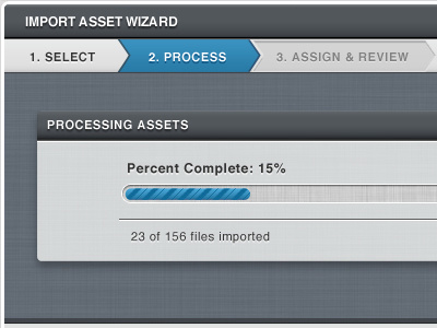 Processing... cms finder import loading bar process bar