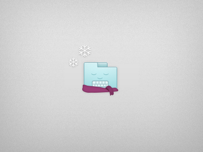 Chrome Frozen blue chrome cold folder icon