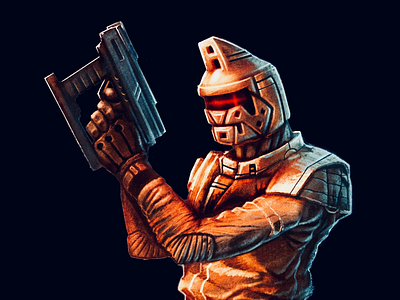 Space Soviet Trooper 2d artwork cg character design computer graphic digital art procreate soviet trooper ussr