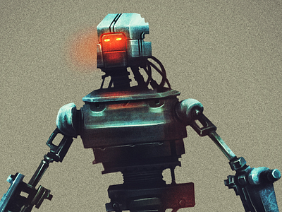 Robot worker artwork cg character dieselpunk digital 2d procreate procreateapp robot