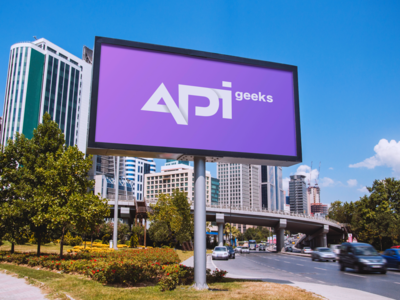 APIgeeks billboard outdoor mockup billboard branding design graphic design logo logotype vector