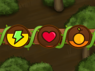 Fulfilling your heart! energy fruit game heart illustration tree ui