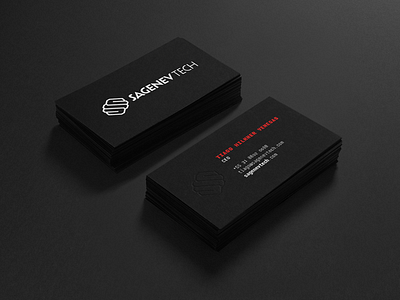 Sagenev Tech: Business Card branding business card card logo printing stationary technology