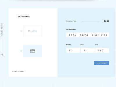 Payment Detail - Card