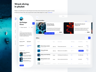 Booking software for Diving Centers and Individuals app clean dashboard design fireartstudio inspiration product software ui design ui ux user interface ux design webapp design webapplication webdesign