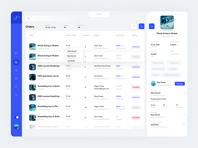 Booking platform for scuba diving industry