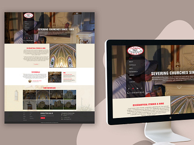Ecclesiastical Studios Sons design home page homepage design landingpage layout ui visual design webmockup website design