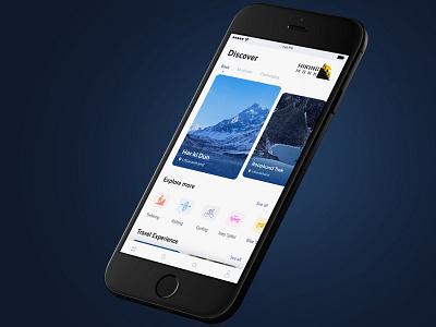 Hiking Monk APP WIP app design design design studio freelance design mobile app design travel app trending ui ux xd xd design