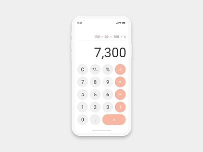 Calculator iOS app design