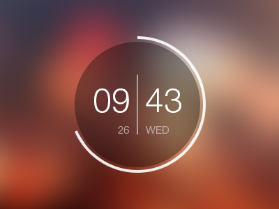 Android Clock Widget by Daniel Brzanov on Dribbble