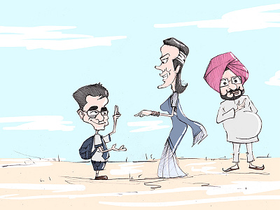 Politician Caricature Design caricature cartoon cartoons character design funny illustration indian political politics sarkar