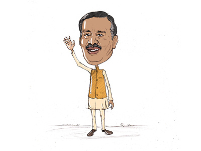 Politician Caricature Design caricature cartoon character design funny illustration indian political politics sarkar vector