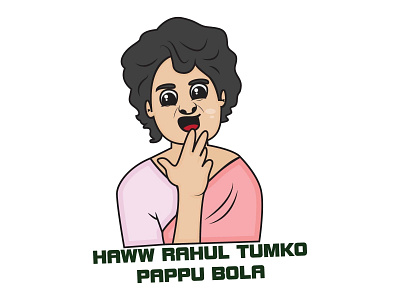 Priyanka Gandhi Sticker Design