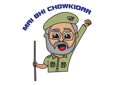 Narendra Modi Sticker Design