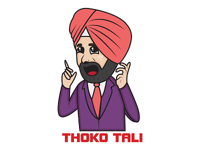 Navjot Singh Sidhu Sticker Design