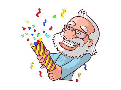 Narendra Modi Celebration - Sticker Design bjp caricature cartoon character design funny illustration indian modi political politics sarkar