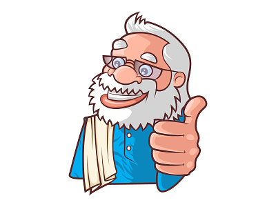 Narendra Modi With Thumbs up Sign Sticker Design bjp caricature cartoon character design funny illustration indian modi politics sarkar sketches