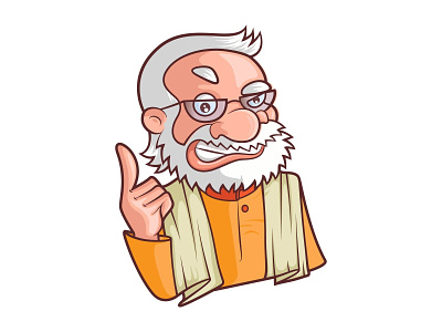 Narendra Modi Funny Expression bjp caricature cartoon character design funny indian modi political politics sarkar sketch