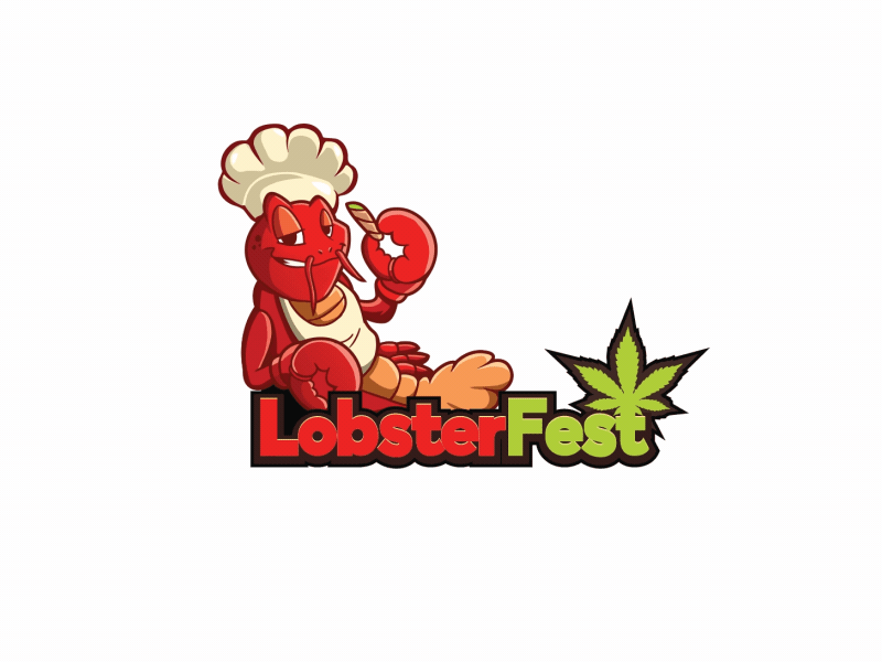 Logo animation Lobster Fest 2d animation after effect animated gif animation brand branding fashion brand intro logo animation minimal logo