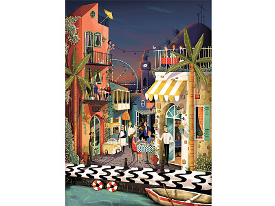 IGG Magazine 9th Cover Design&Motion animation art city citylights cover coverdesign food illustration izmir magazine motion motiongraphics palm park restaurant sea street vimeo