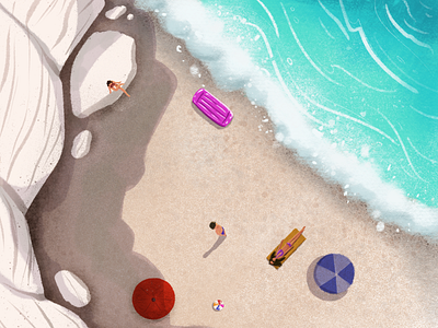 Procreate sketch art artwork background beach conceptart design digitalart drawing environment illustration ipadpro landscape painting procreate sea summer sun visualdevelopment