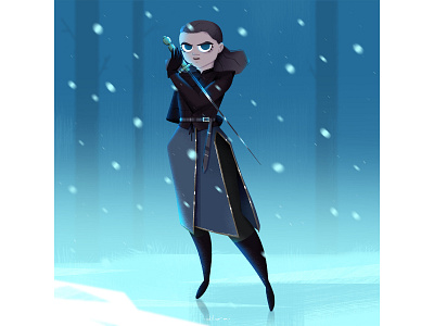 Arya Stark animation art artwork aryastark background cartoon character characterdesign conceptart design digitalart drawing environment fanart gameofthrones got illustration painting visualdevelopment