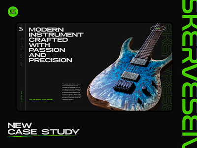 Skervesen Guitars - Website Redesign Concept. ce.craft cecraft concept custom shop guitar guitars interaction redesign ui animation ui design ux web web design website