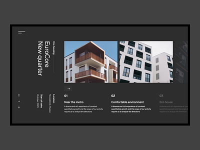 City block - Concept 03 architecture art black design minimalism property swiss style ui urban studies ux webdesign website design