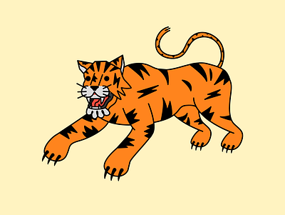 Tiger tiger design icon illustration vector